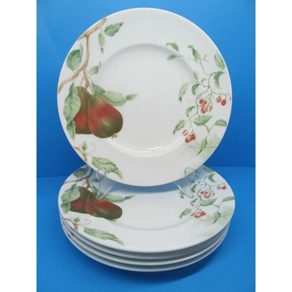 Lenox Winter Garden Anjou Pear  Set Of 5 Artist Laurie Le Luyer 9 1/2